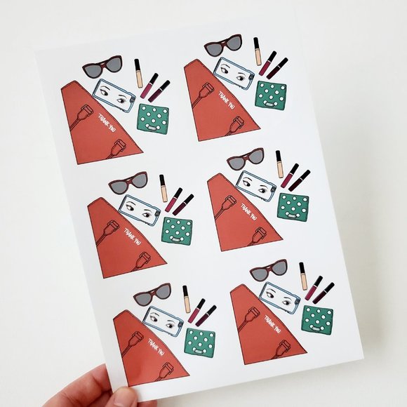 LB021 Custom Handmade Poshmark Stickers Makeup Accessories Handbag [Price Firm] - Picture 5 of 9